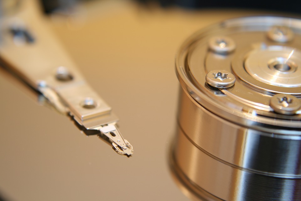 hard disk closeup