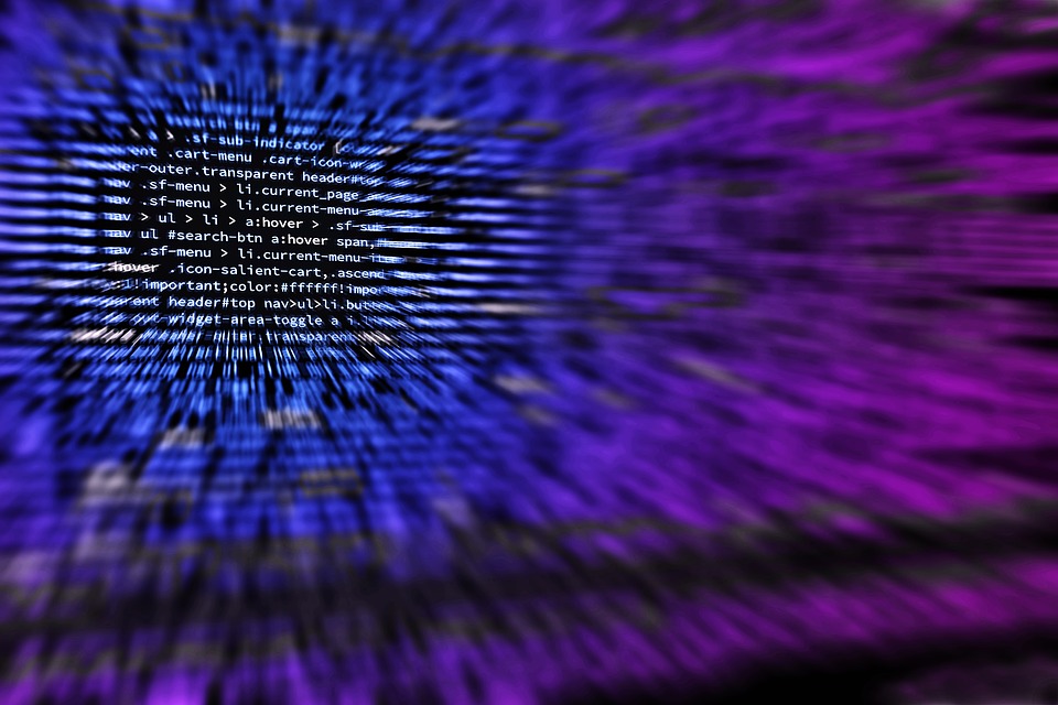 purple blue coding in monitor